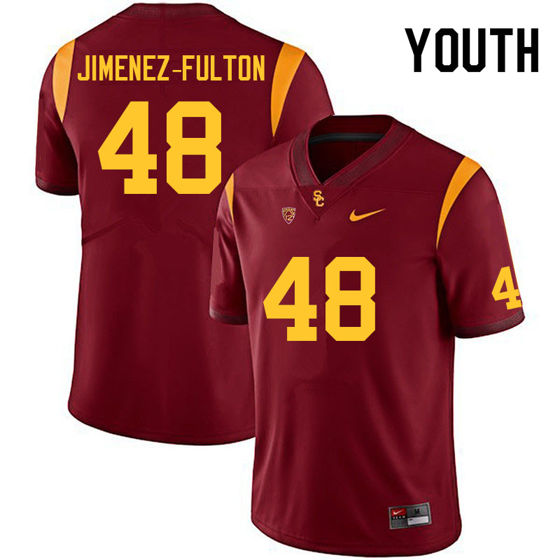 Youth #48 Daniel Jimenez-Fulton USC Trojans College Football Jerseys Sale-Cardinal
